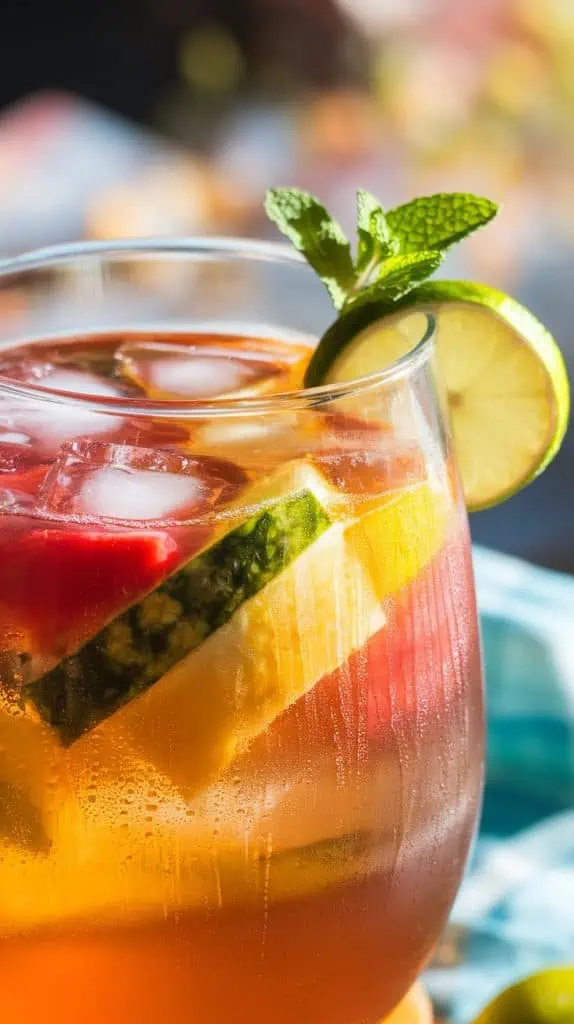 Summer Sangria with Watermelon and Pineapple