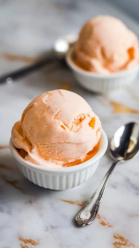 ninja creami peach frozen yogurt