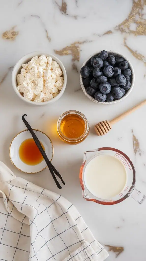 Blueberry Cottage Cheese Popsicles