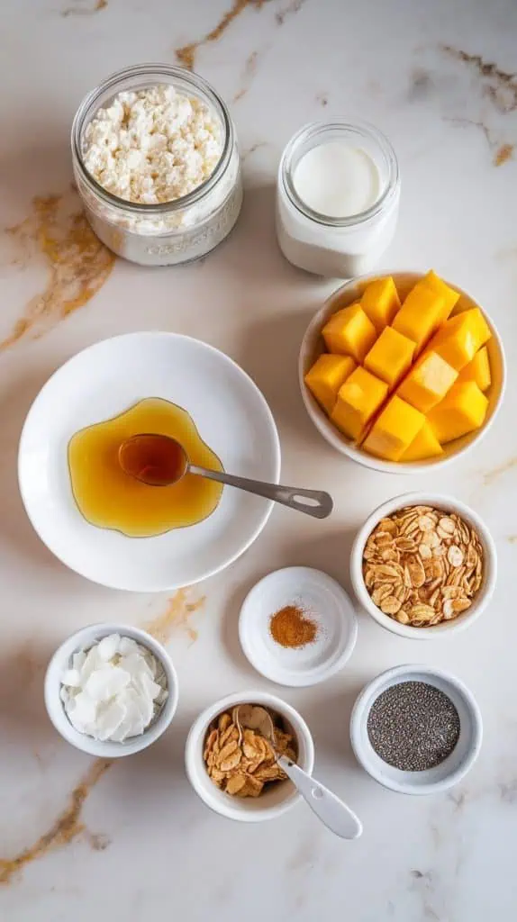 Mango Lassi Cottage Cheese Smoothie Bowl