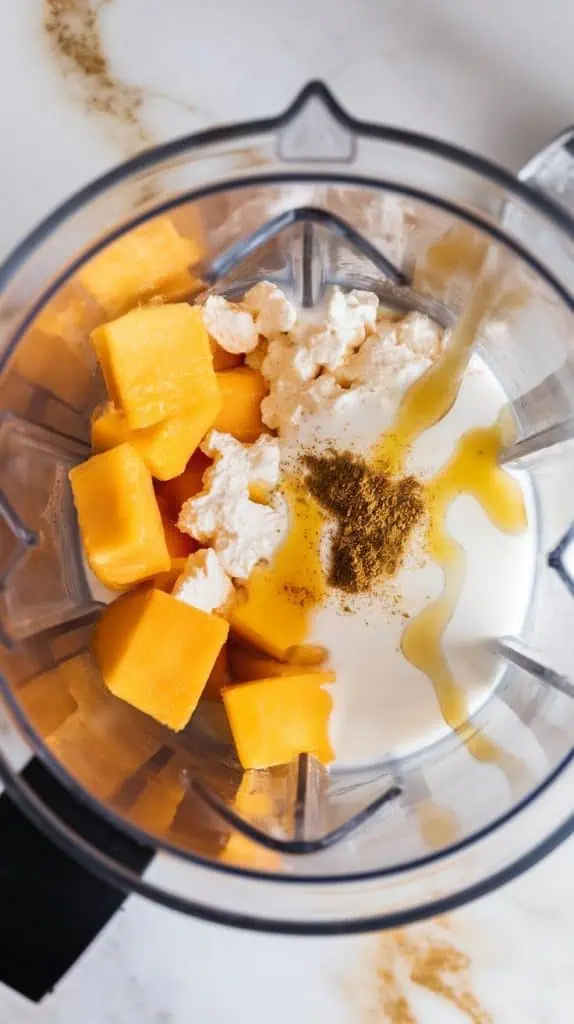 Mango Lassi Cottage Cheese Smoothie Bowl