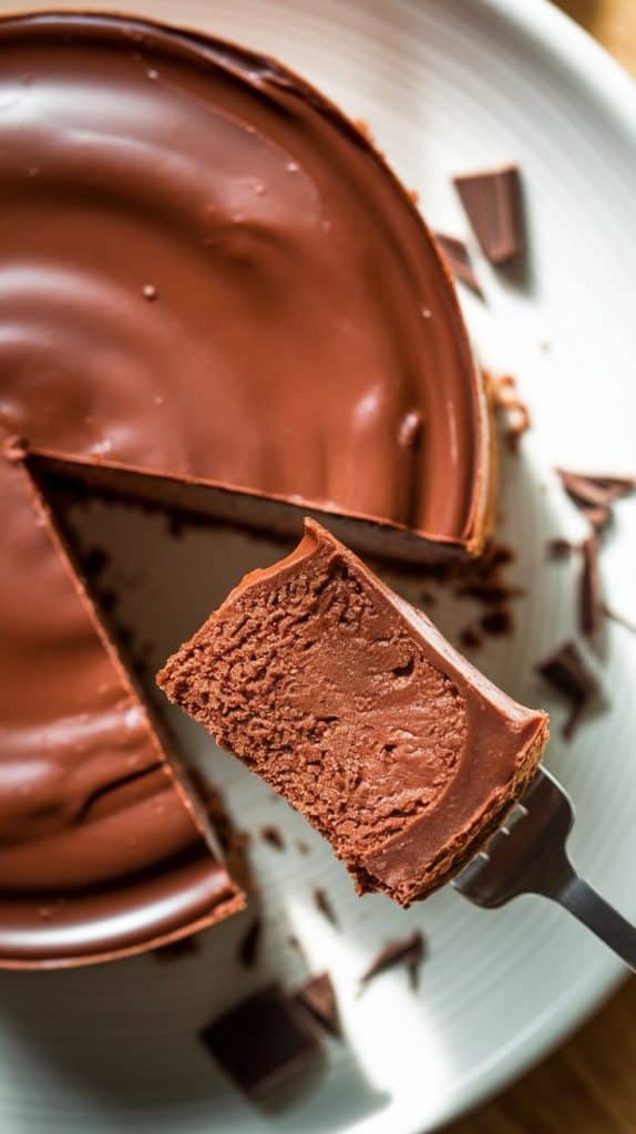 Chocolate Cottage Cheese Cheesecake