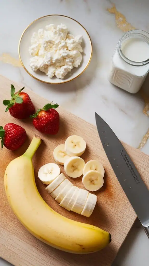 Cottage Cheese Strawberry Banana Smoothie