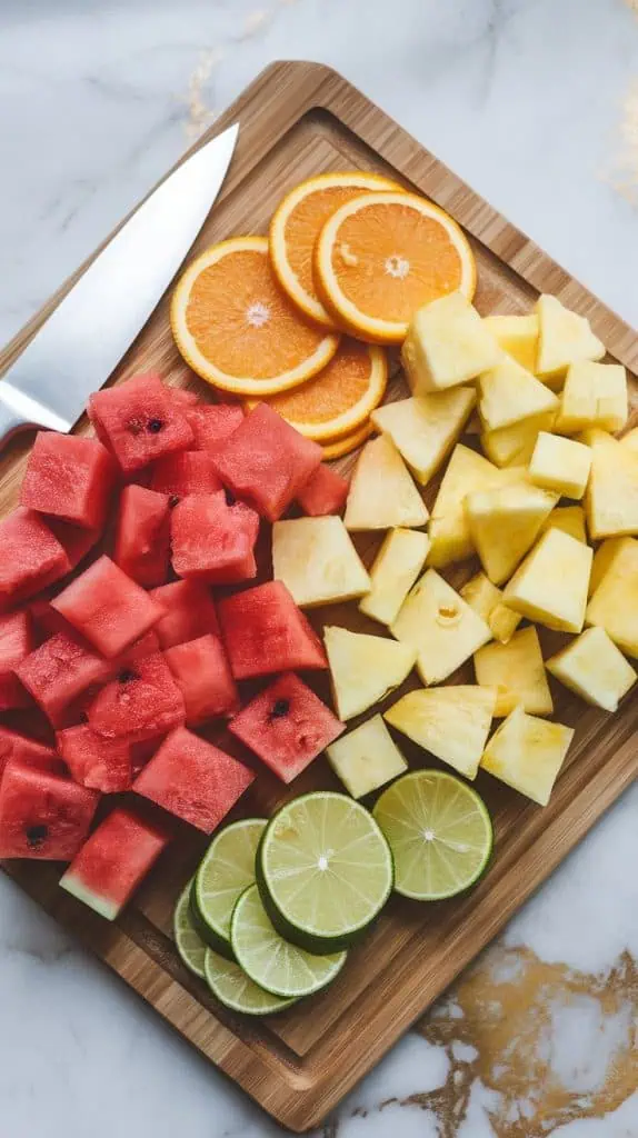 Summer Sangria with Watermelon and Pineapple