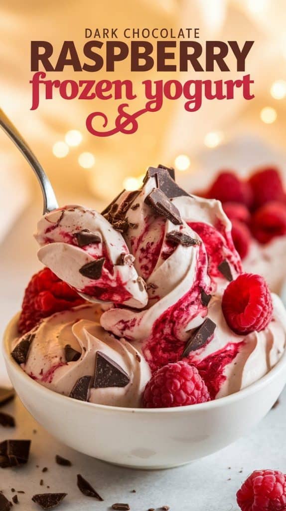 dark chocolate raspberry swirl frozen yogurt