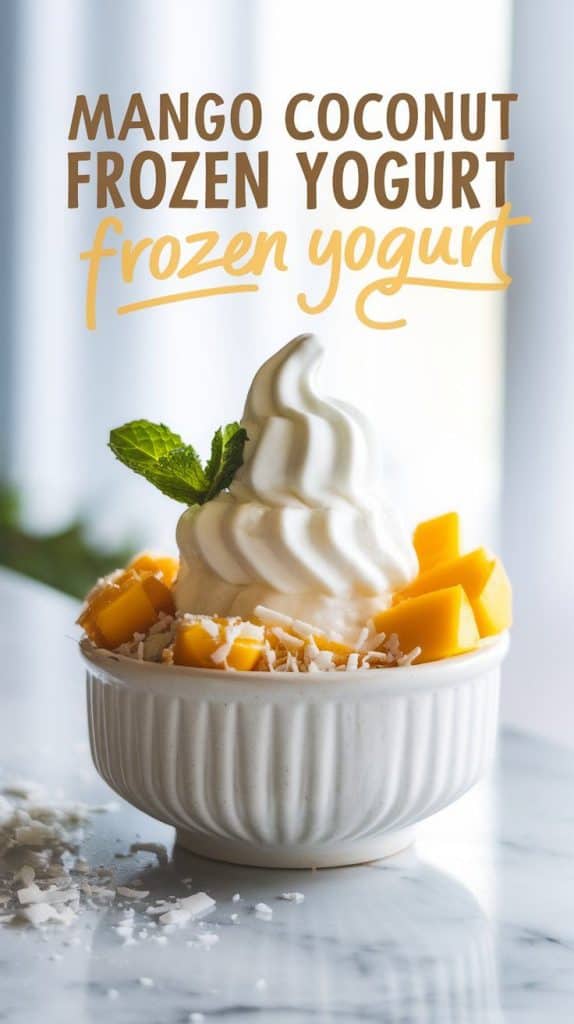 mango coconut frozen yogurt