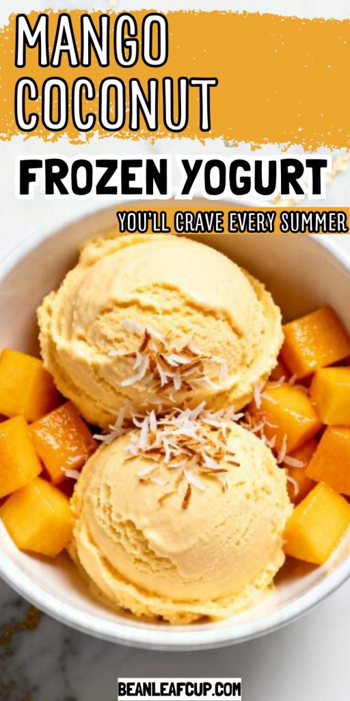 Mango Coconut Frozen Yogurt