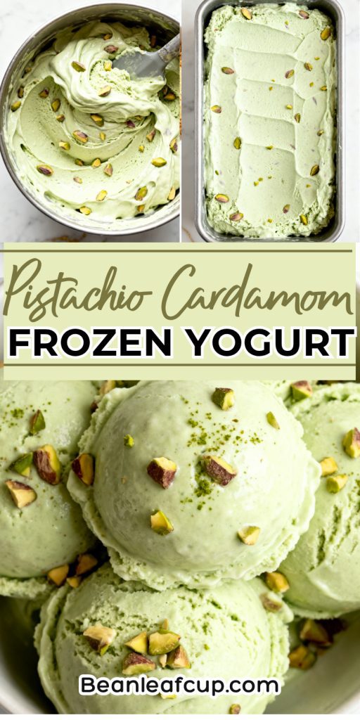 Pistachio Cardamom Frozen Yogurt
