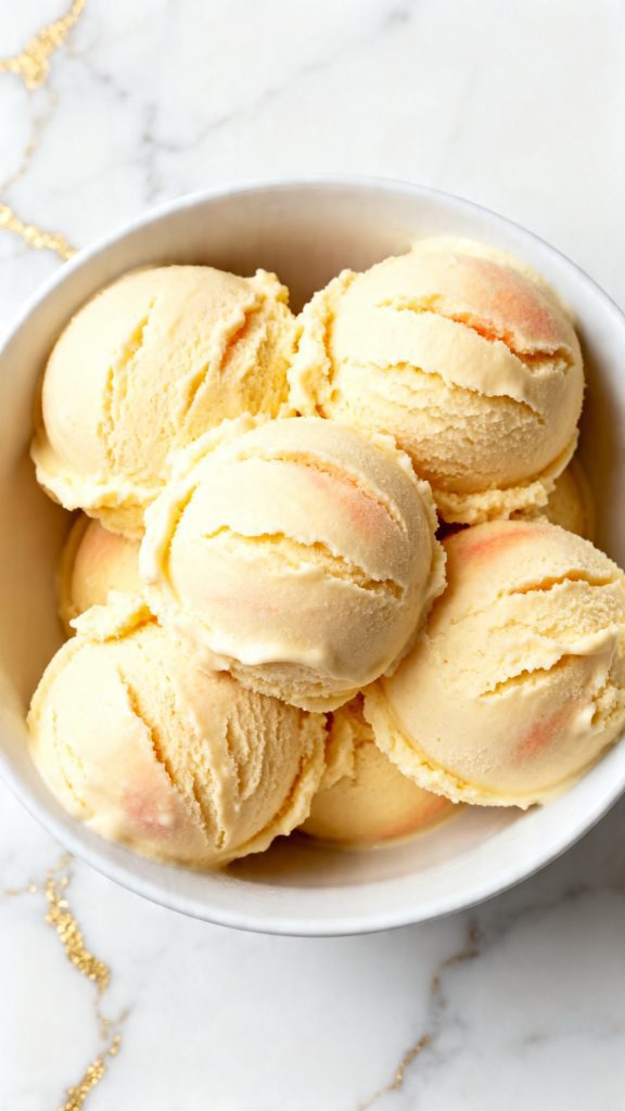 peach frozen yogurt