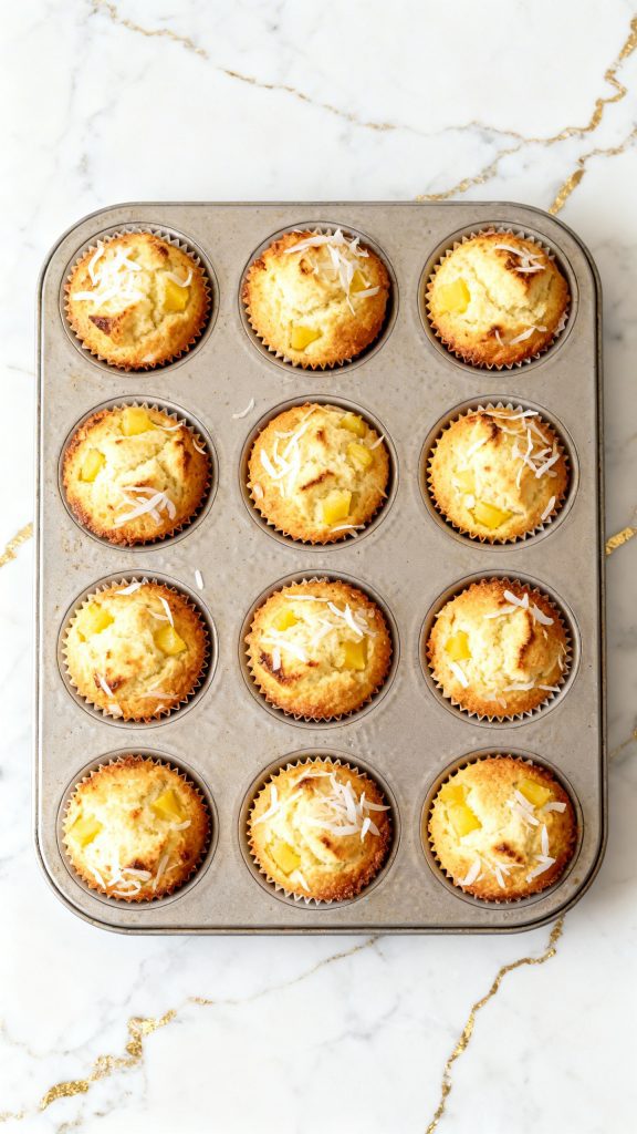 Coconut and Pineapple Cottage Cheese Muffins