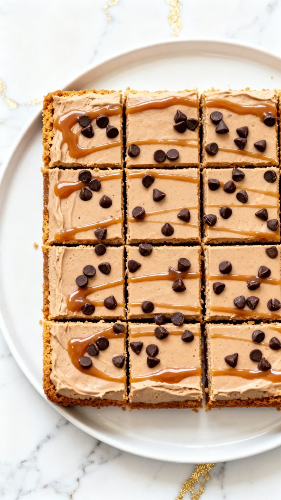Coffee Caramel Cheesecake Bars