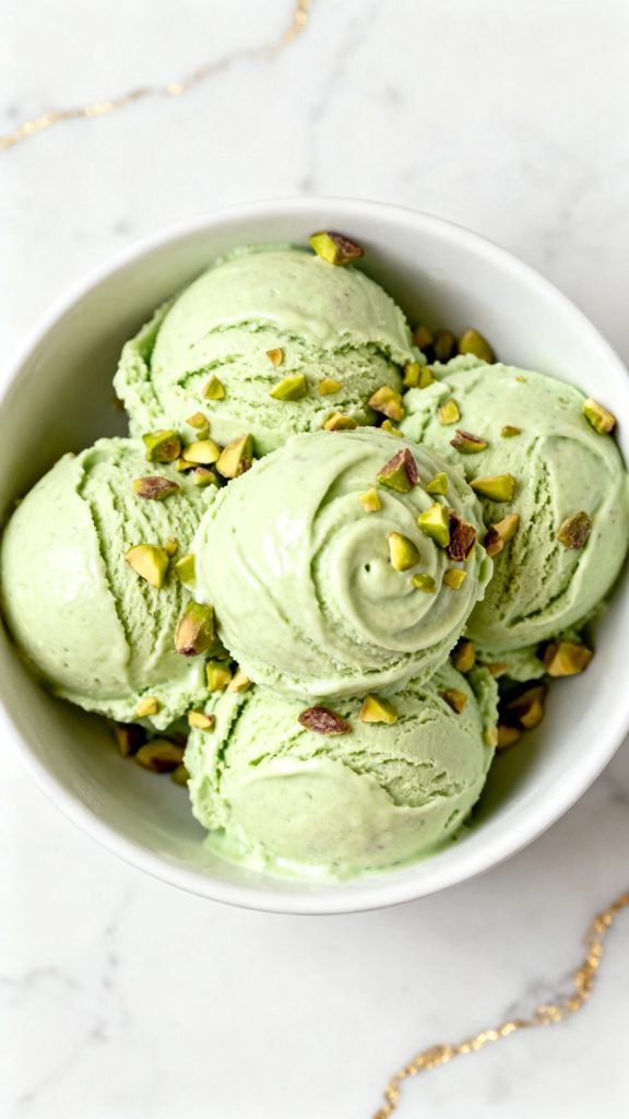Pistachio Cardamom Frozen Yogurt