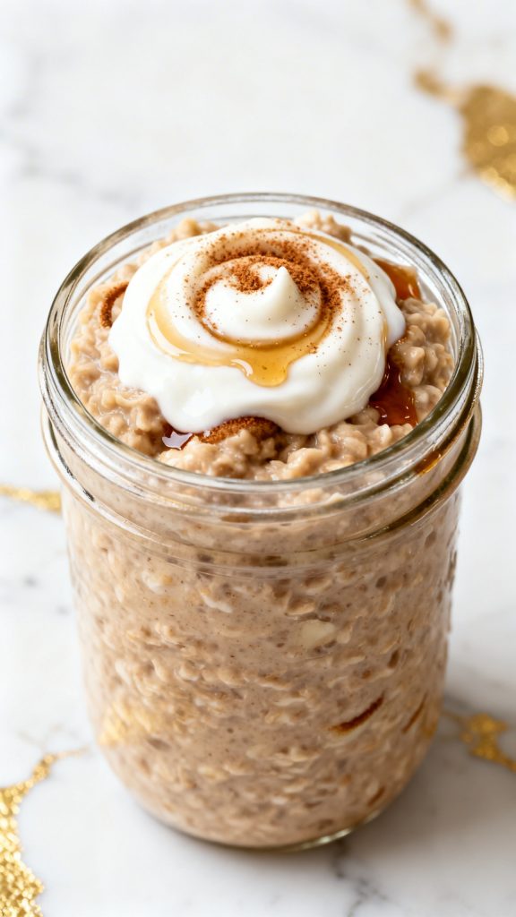 Cinnamon Bun Overnight Oats