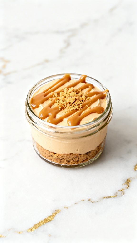 Peanut Butter Cottage Cheese Cheesecake Cups