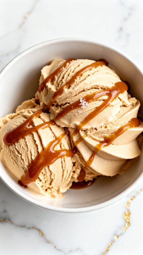 Salted Caramel Frozen Yogurt
