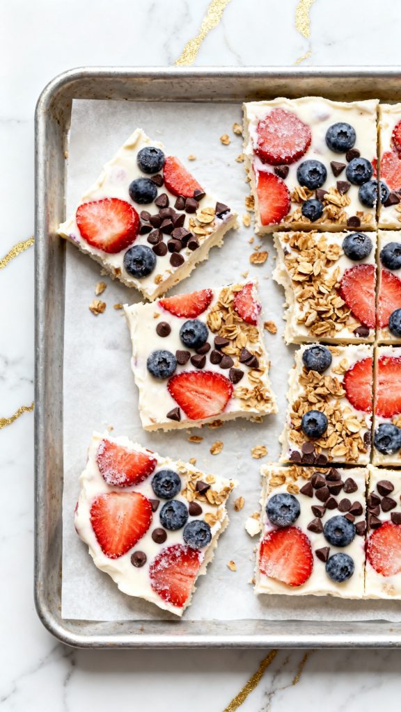 High Protein Frozen Yogurt Bark