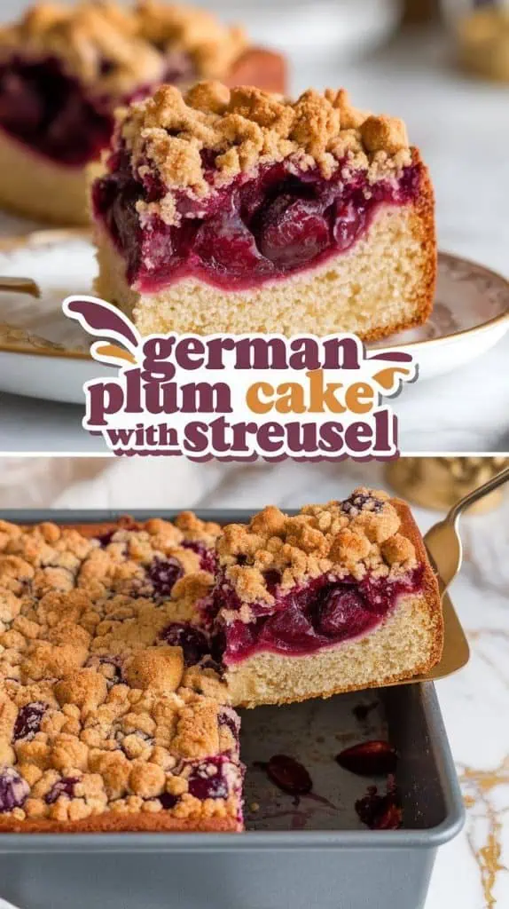 German Plum Cake with Streusel
