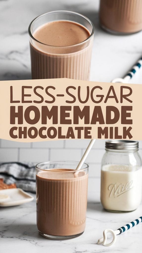 Less-Sugar Homemade Chocolate Milk