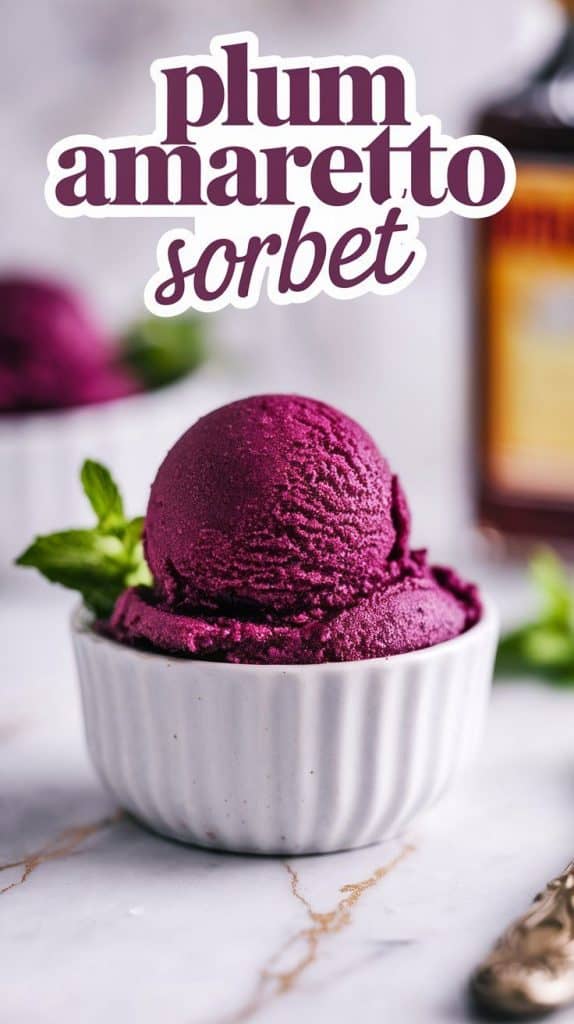 Plum Amaretto Sorbet