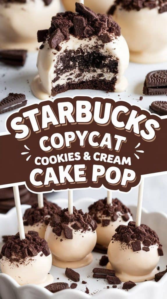 Starbucks Copycat Cookies & Cream Cake Pops