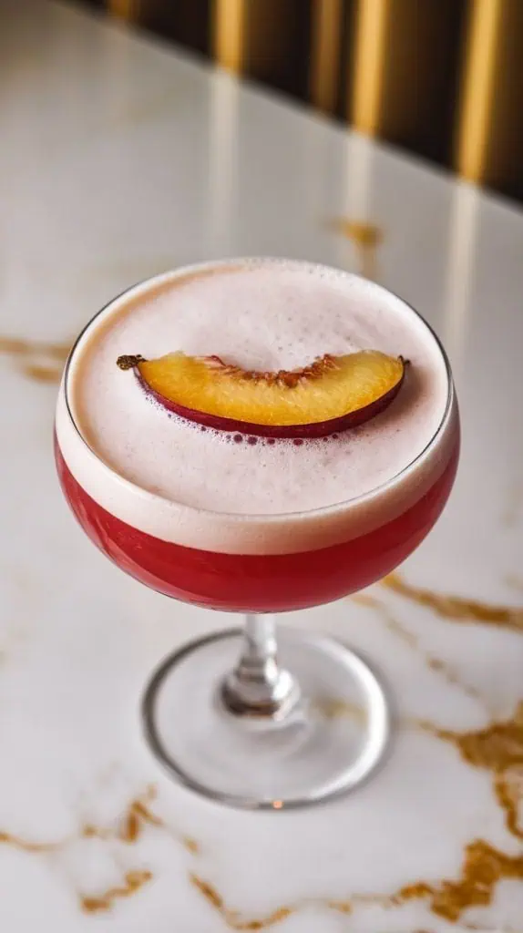 Plum Ginger Gin Sour Cocktail
