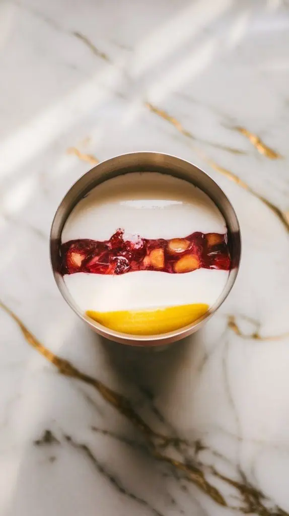 Plum Ginger Gin Sour Cocktail