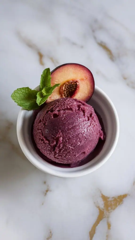 Plum Amaretto Sorbet