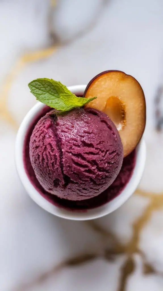 Plum Amaretto Sorbet