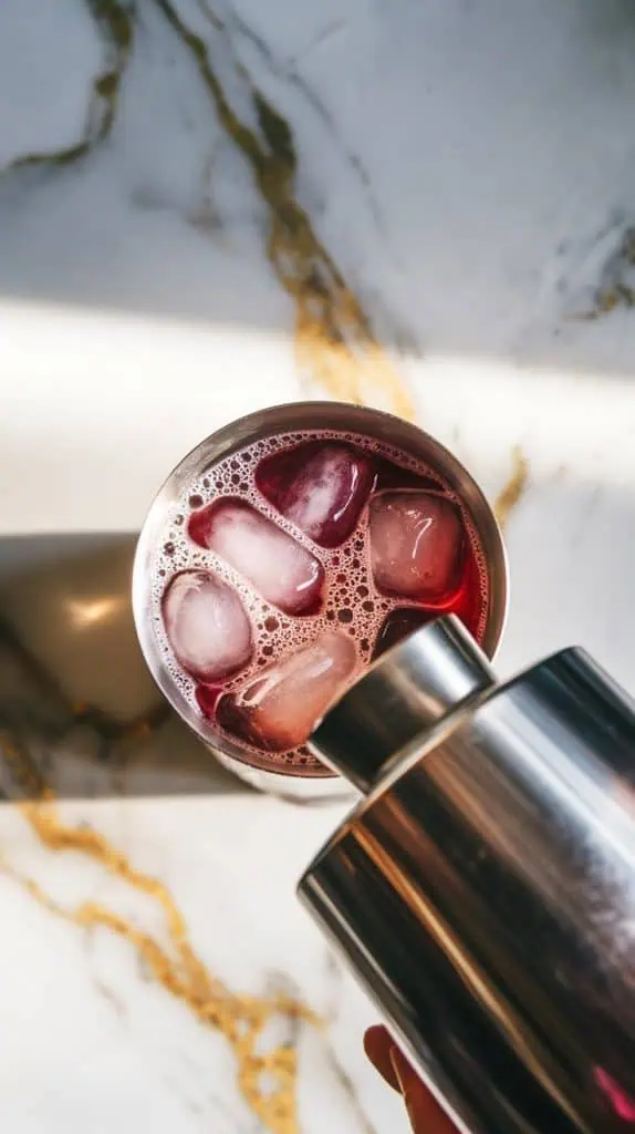 Plum Ginger Gin Sour Cocktail