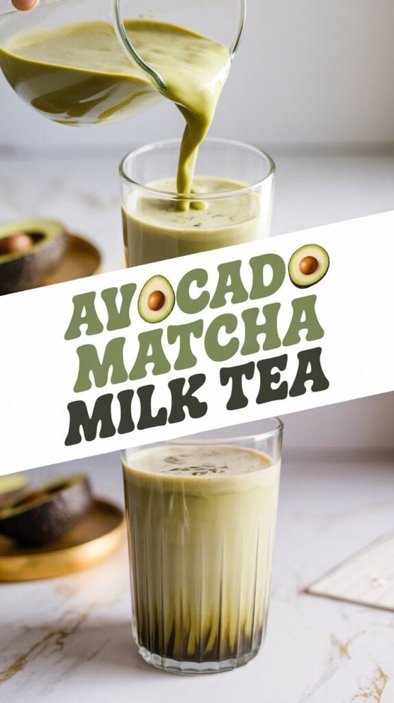 Avocado Matcha Milk Tea