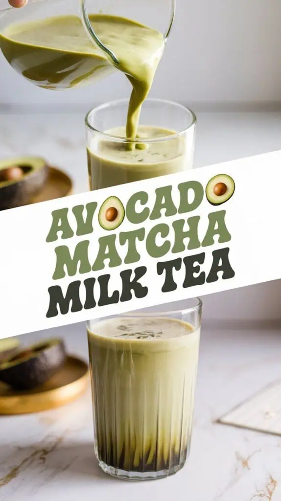Avocado Matcha Milk Tea
