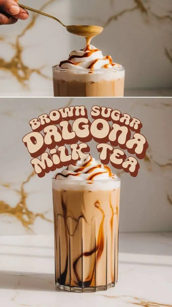 Brown Sugar Dalgona Milk Tea