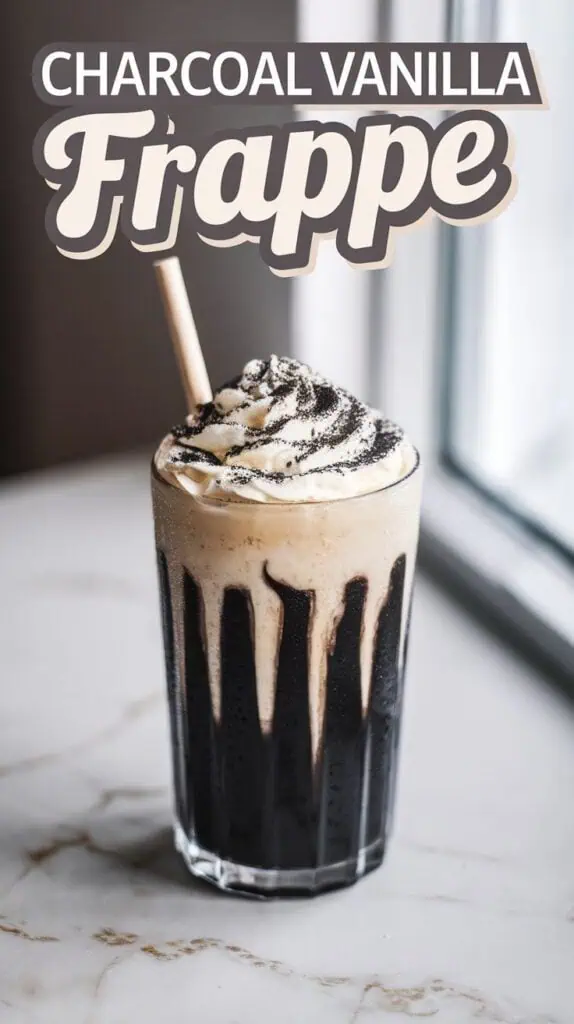 Charcoal Vanilla Frappe
