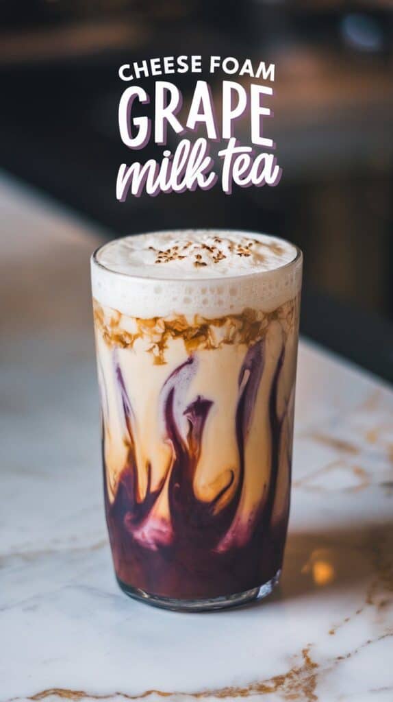 Cheese Foam Grape Milk Tea