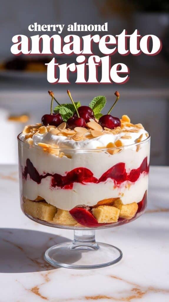 Cherry Almond Amaretto Trifle