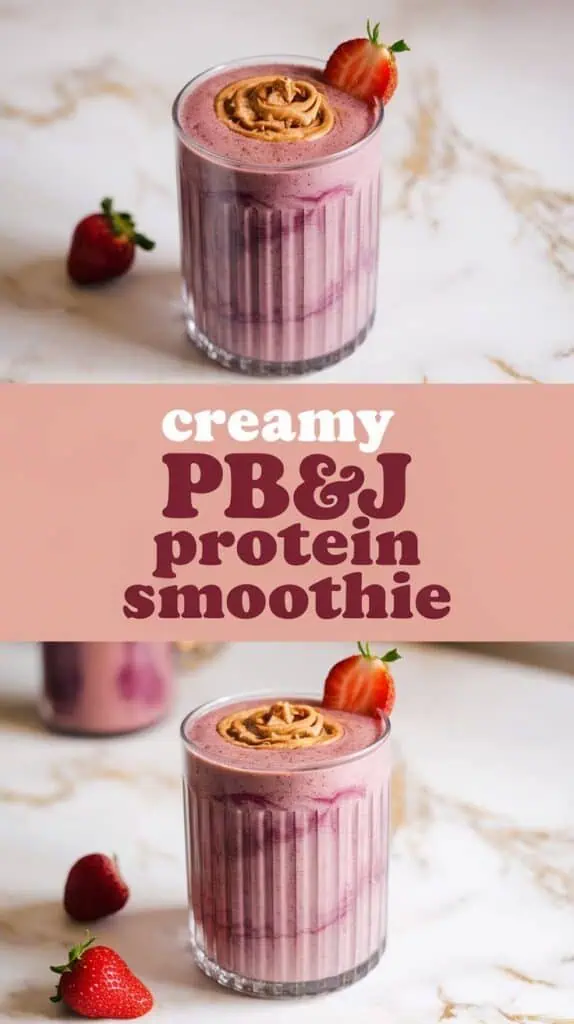 PB&J protein smoothie is gonna be your new best friend