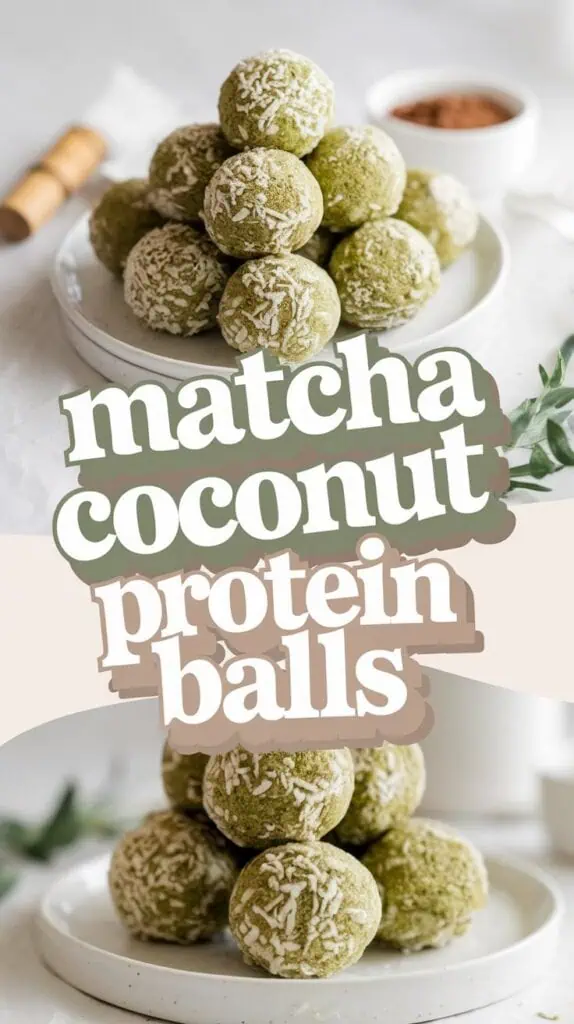 Matcha Coconut Protein Balls