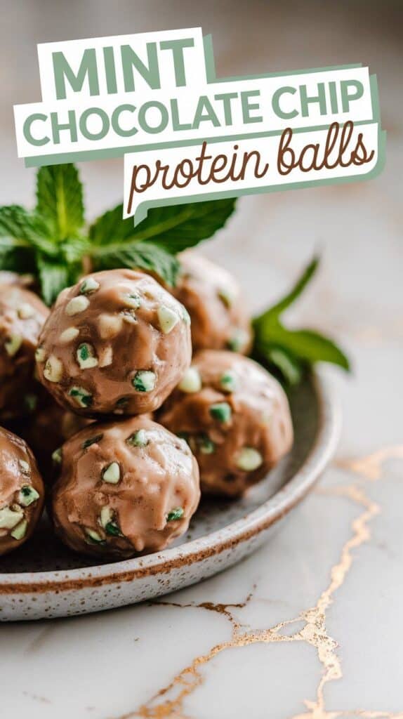 Mint Chocolate Chip Protein Balls