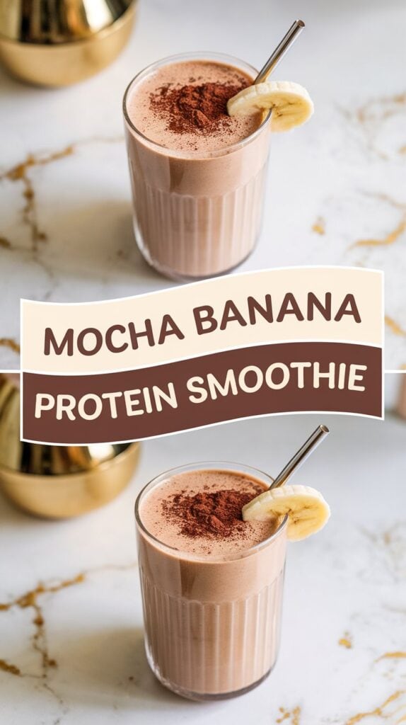 Mocha Banana Protein Smoothie