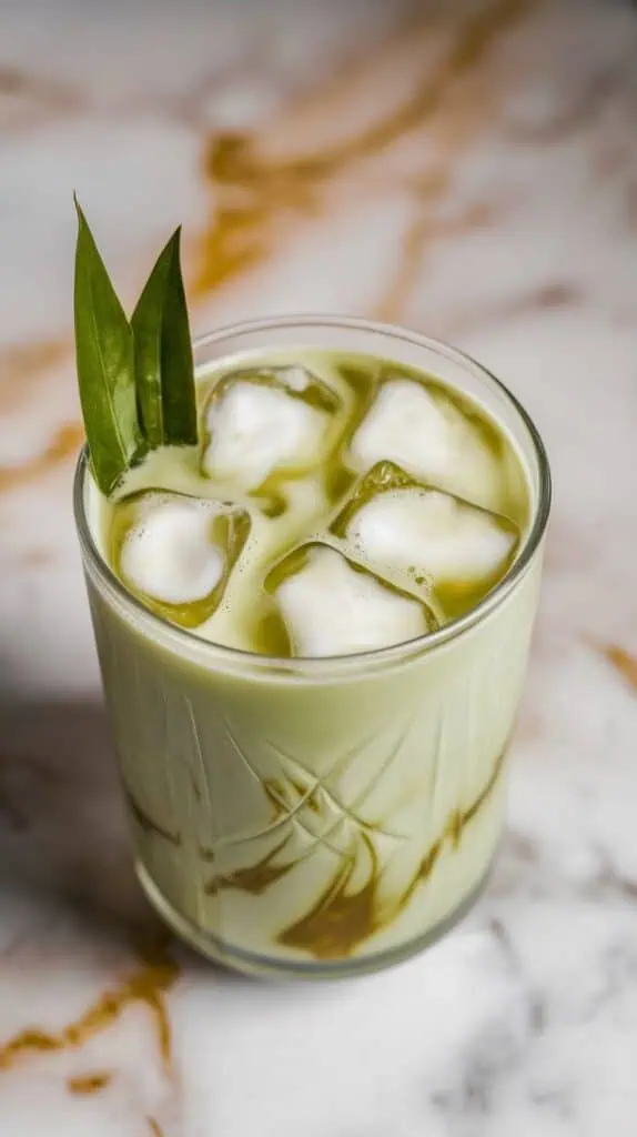 a fun twist on milk tea with that sweet, nutty vanilla-like flavor you only get from pandan