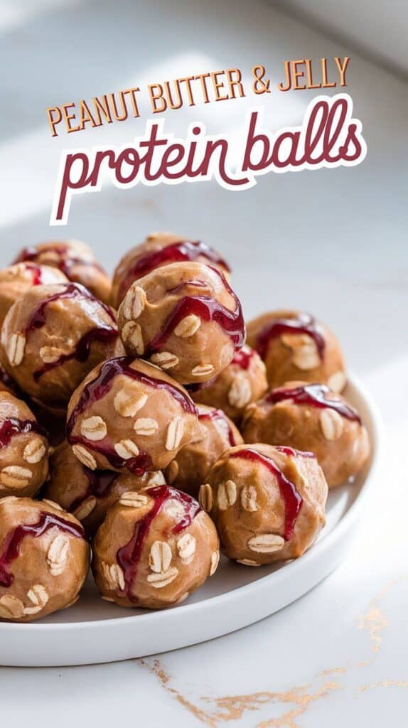 Peanut Butter & Jelly Protein Balls