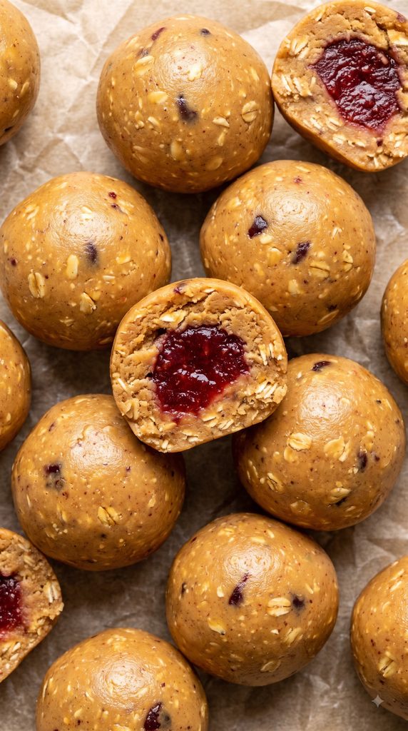 Peanut Butter & Jelly Protein Balls