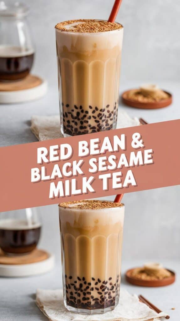 Red Bean & Black Sesame Milk Tea