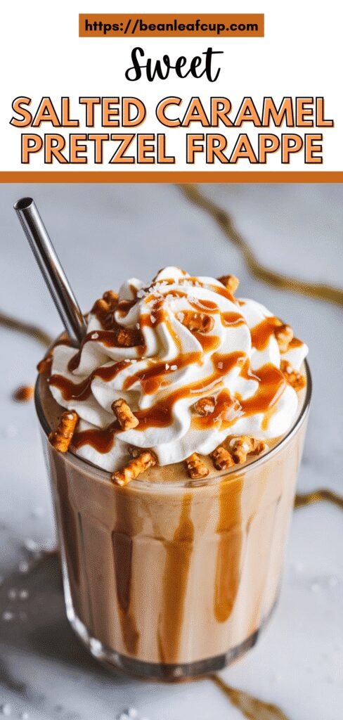 Salted Caramel Pretzel Frappe