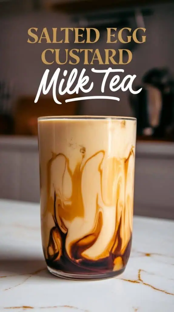 Salted Egg Custard Milk Tea