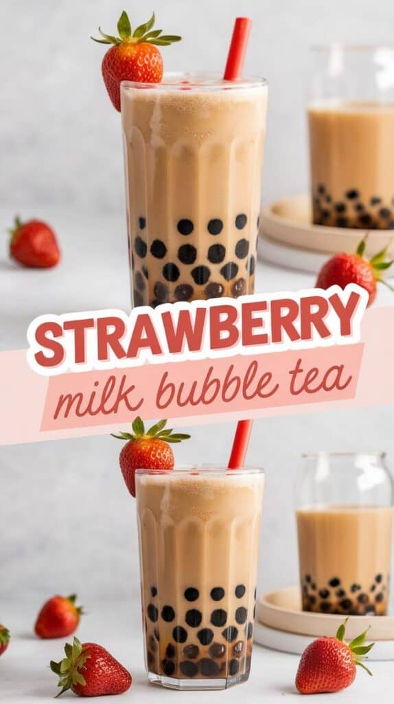 strawberry milk tea from a store, wait until you try it homemade with real strawberries