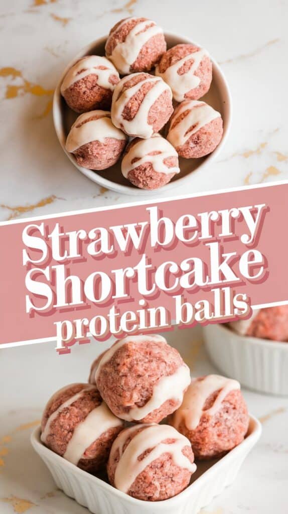 Strawberry Shortcake Protein Balls