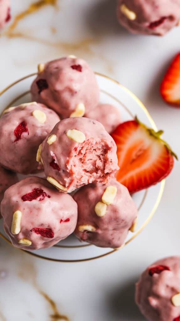 Strawberry Shortcake Protein Balls