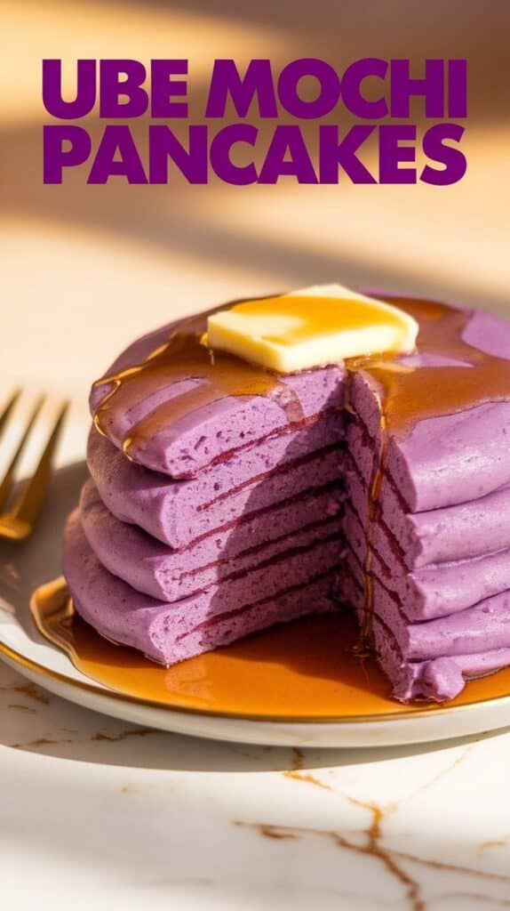 Ube Mochi Pancakes