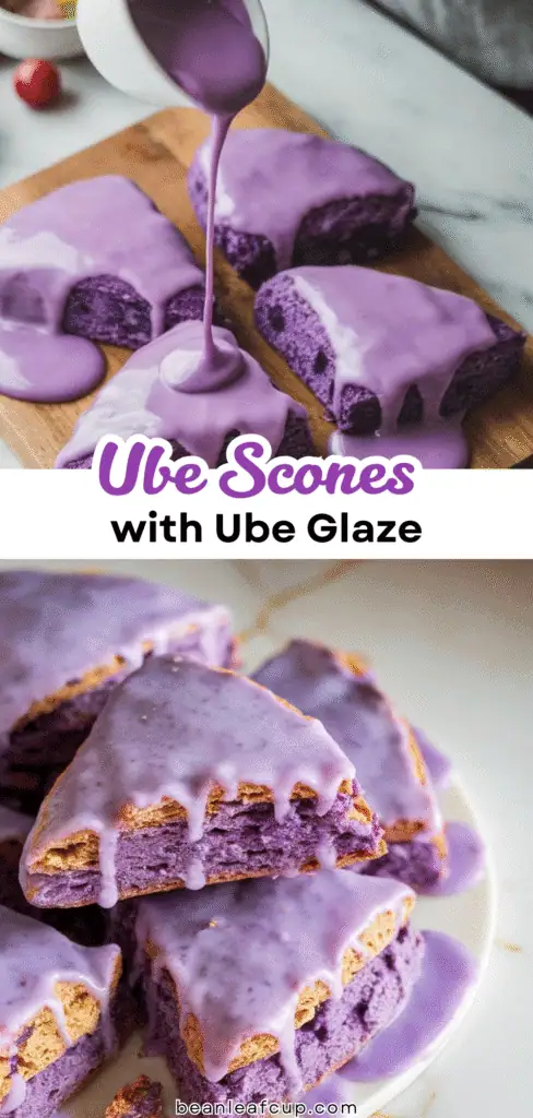 Ube Scones with Ube Glaze